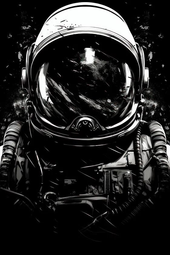 Astronaut Helmet — Digital Art Print. poster — space art