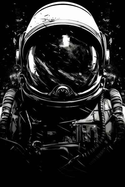 Astronaut Helmet — Digital Art Print. poster