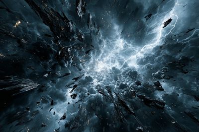 Storm Rift Abstract Poster. poster print