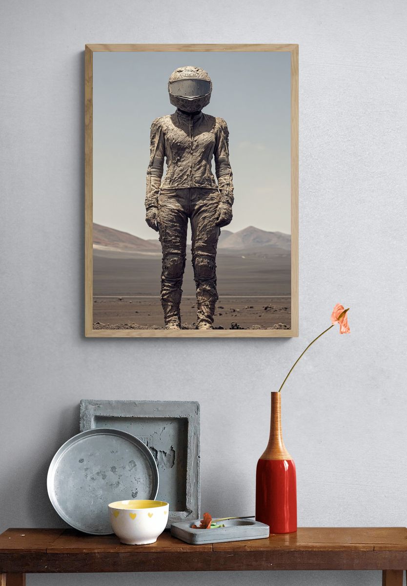 Astronaut in Mud — Surrealism Print. — room view 3