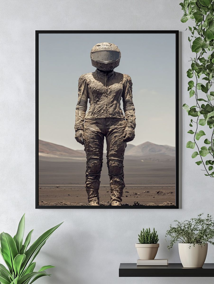 Astronaut in Mud — Surrealism Print. — room view 4