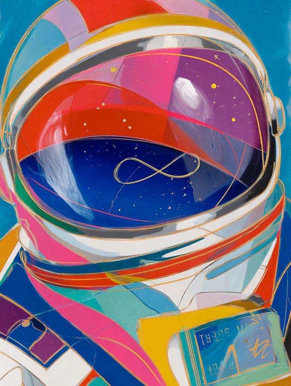 Colorful Astronaut — Digital Art Print. poster detail