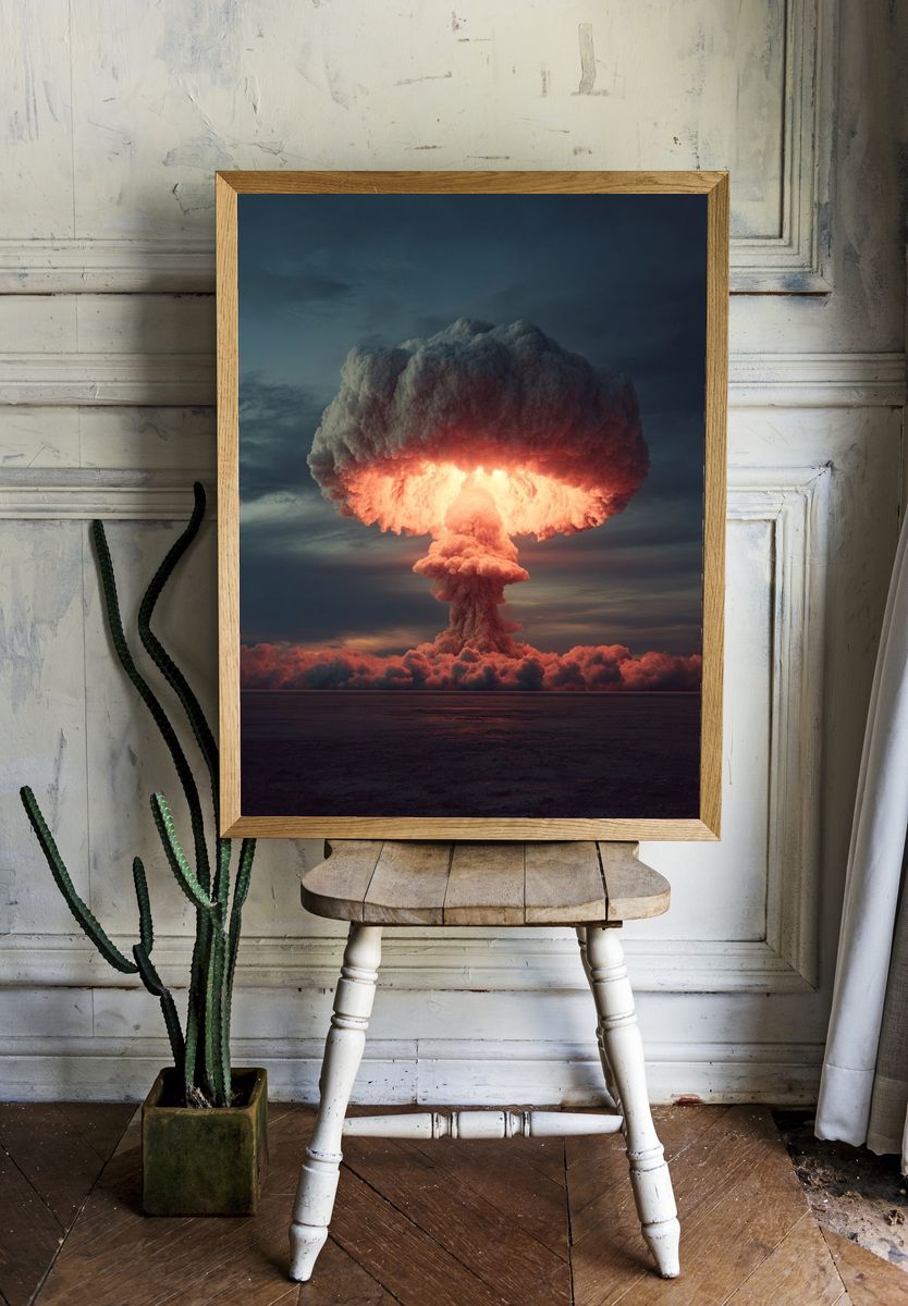 Atomic Mushroom Cloud Poster. — room view 1