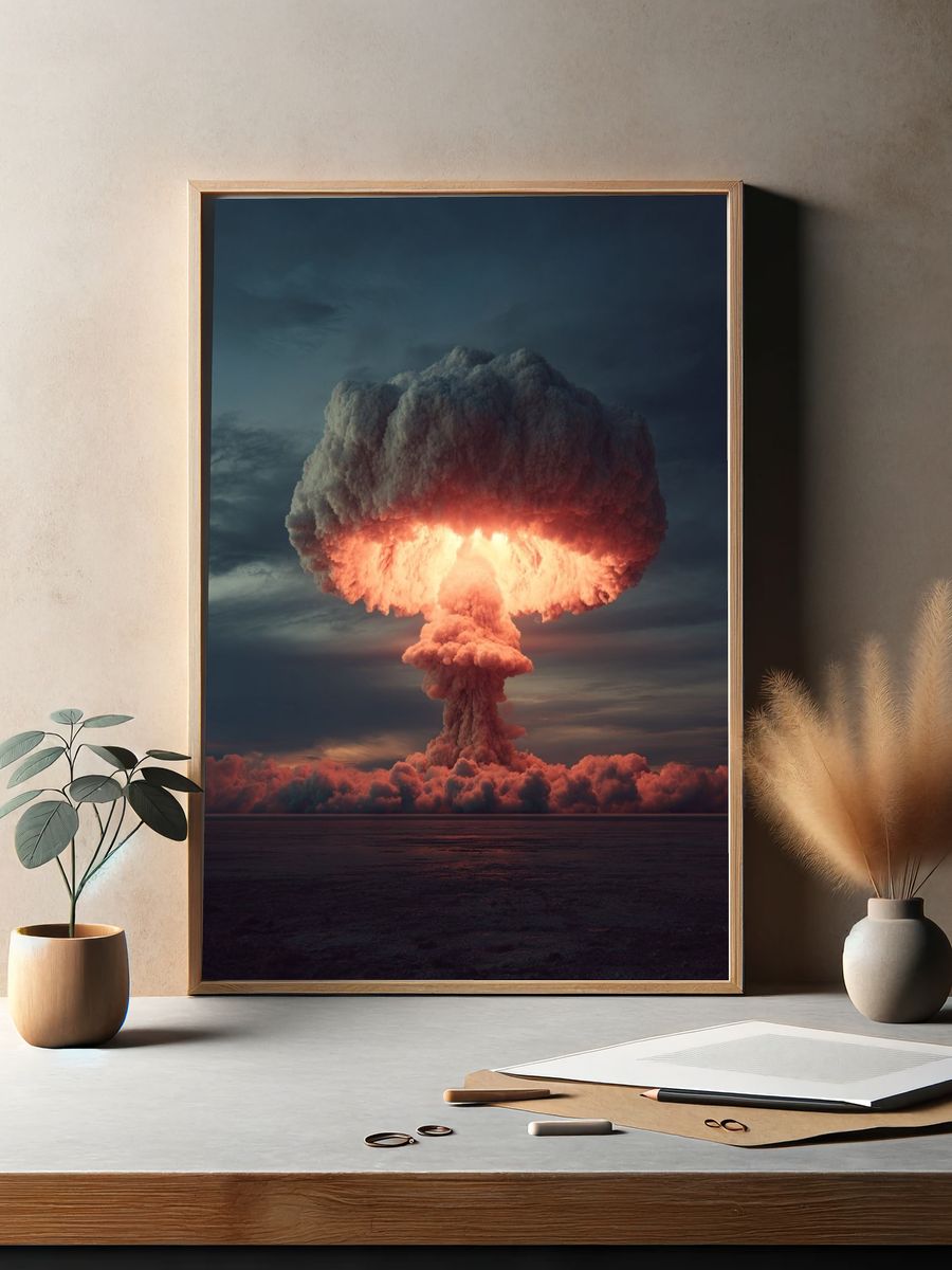 Atomic Mushroom Cloud Poster. — room view 2