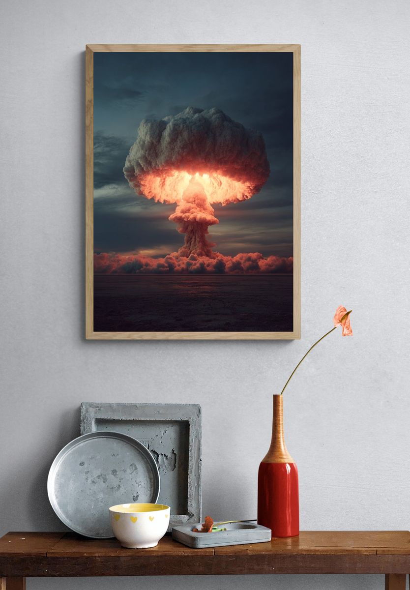 Atomic Mushroom Cloud Poster. — room view 3