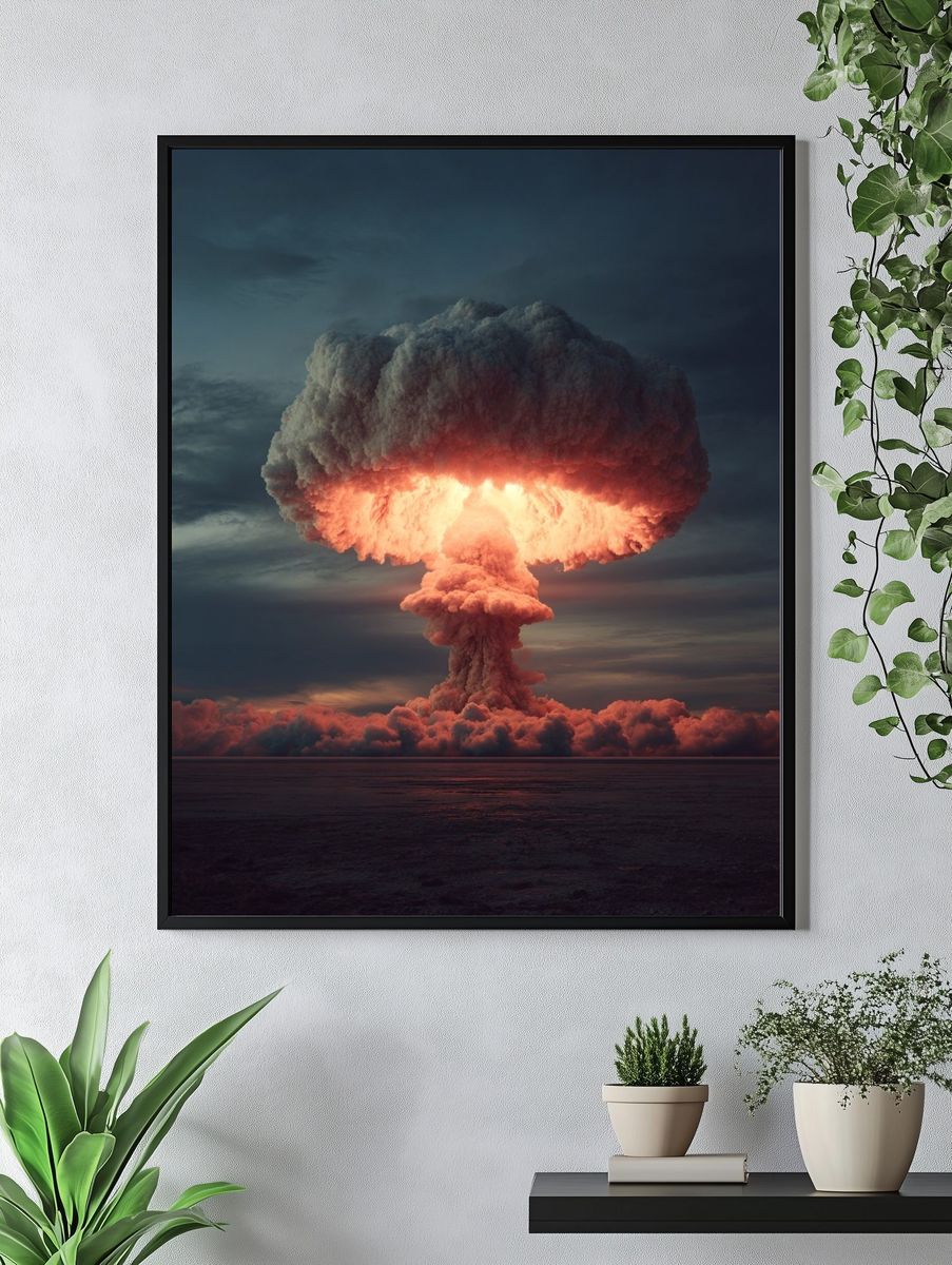 Atomic Mushroom Cloud Poster. — room view 4