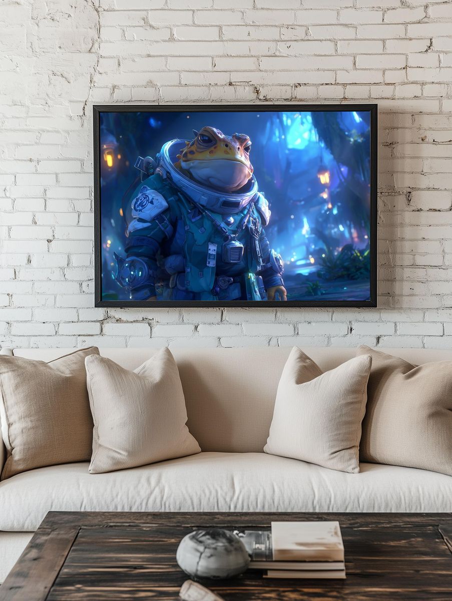 Astronaut Toad Digital-Art Poster. — room view 1
