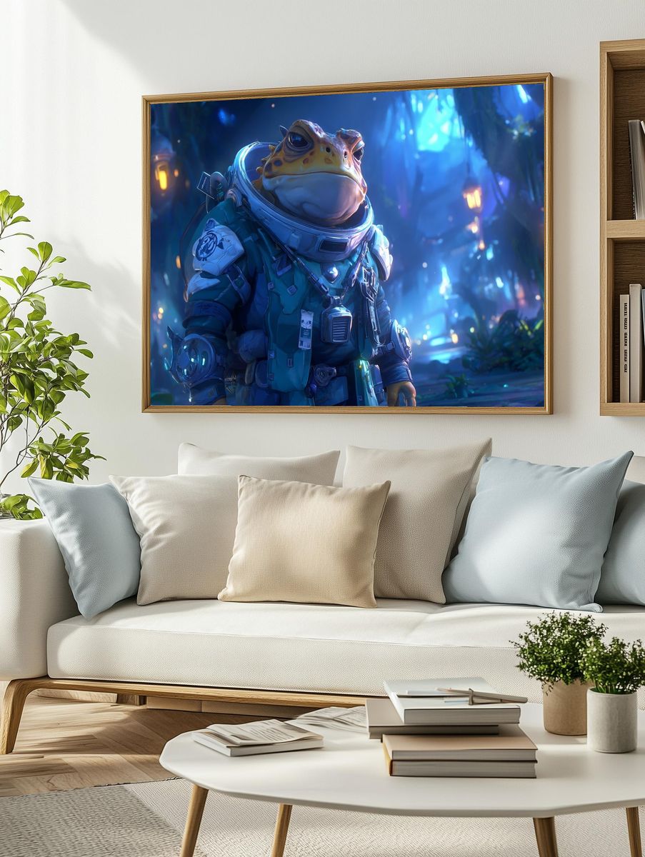 Astronaut Toad Digital-Art Poster. — room view 2