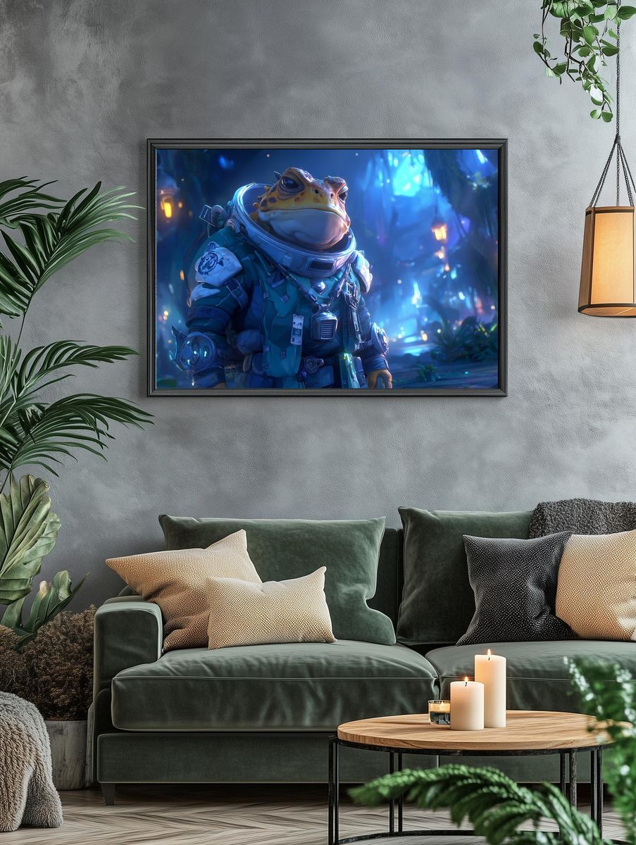 Astronaut Toad Digital-Art Poster. — room view 4