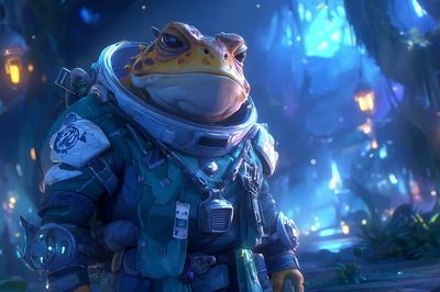 Astronaut Toad Digital-Art Poster. poster print