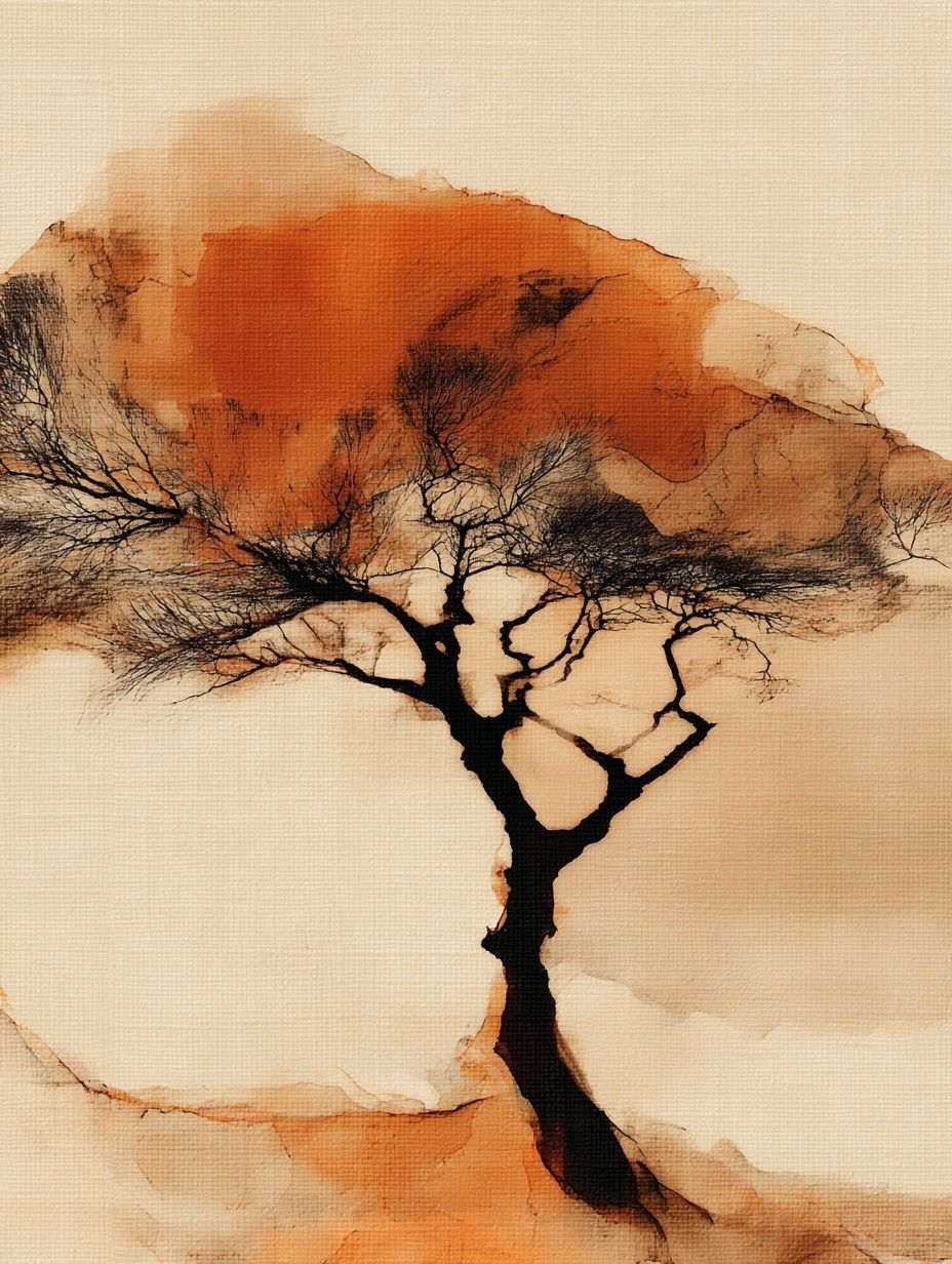 Abstract Tree Silhouette Poster. poster — abstract art