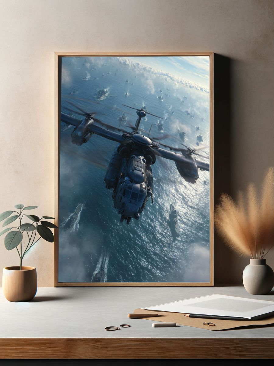 Attack Helicopter Fleet Poster. — room view 2