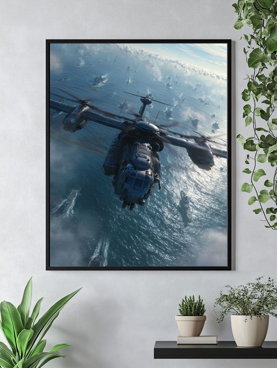 Attack Helicopter Fleet Poster. — room view 4
