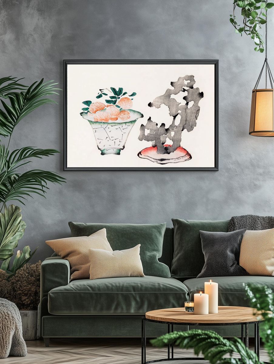 Abstract Fruit Still Life Print. — room view 4