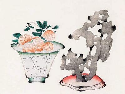 Abstract Fruit Still Life Print. poster print