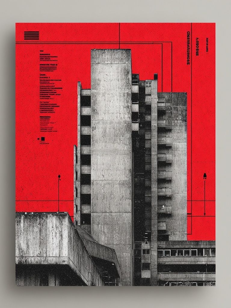 Brutalist Architecture — Fine Art Print. poster detail