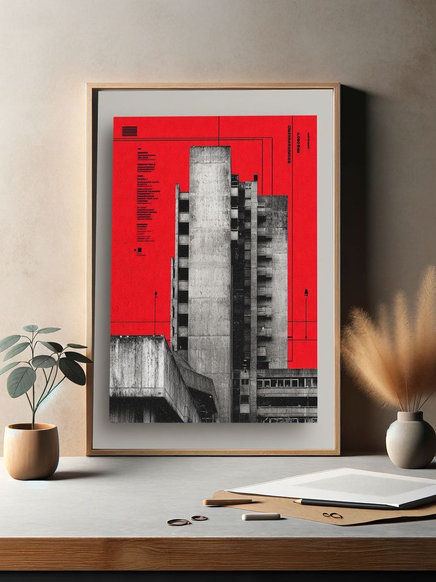 Brutalist Architecture — Fine Art Print. — room view 2