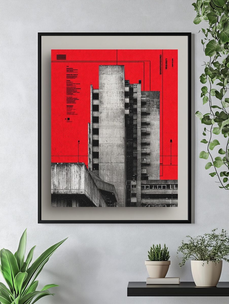 Brutalist Architecture — Fine Art Print. — room view 4