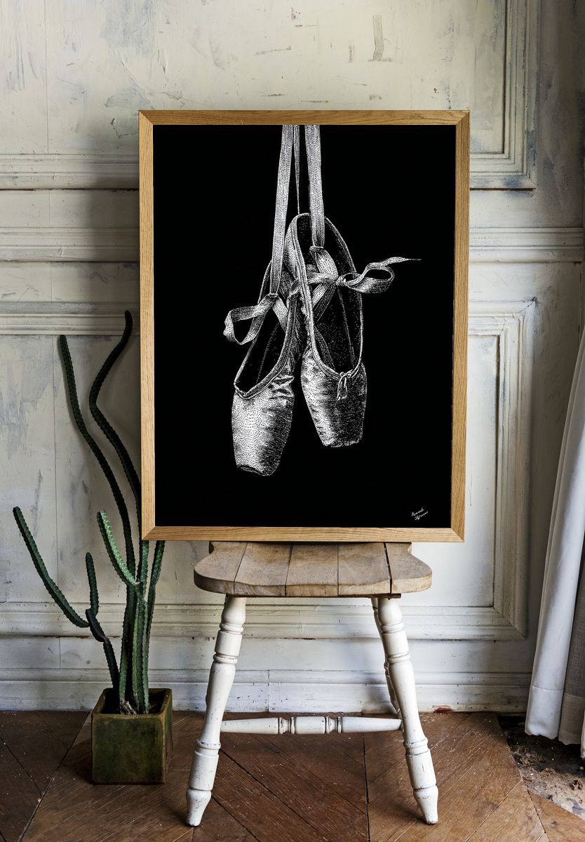 Ballet Shoes — Fine Art Print. — room view 1
