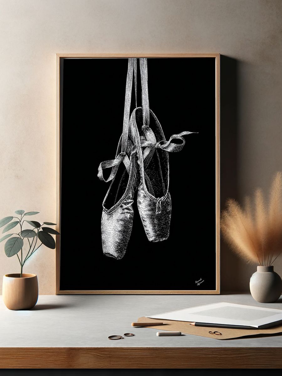 Ballet Shoes — Fine Art Print. — room view 2