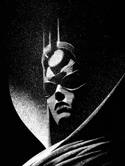 Batman Noir Portrait Poster.