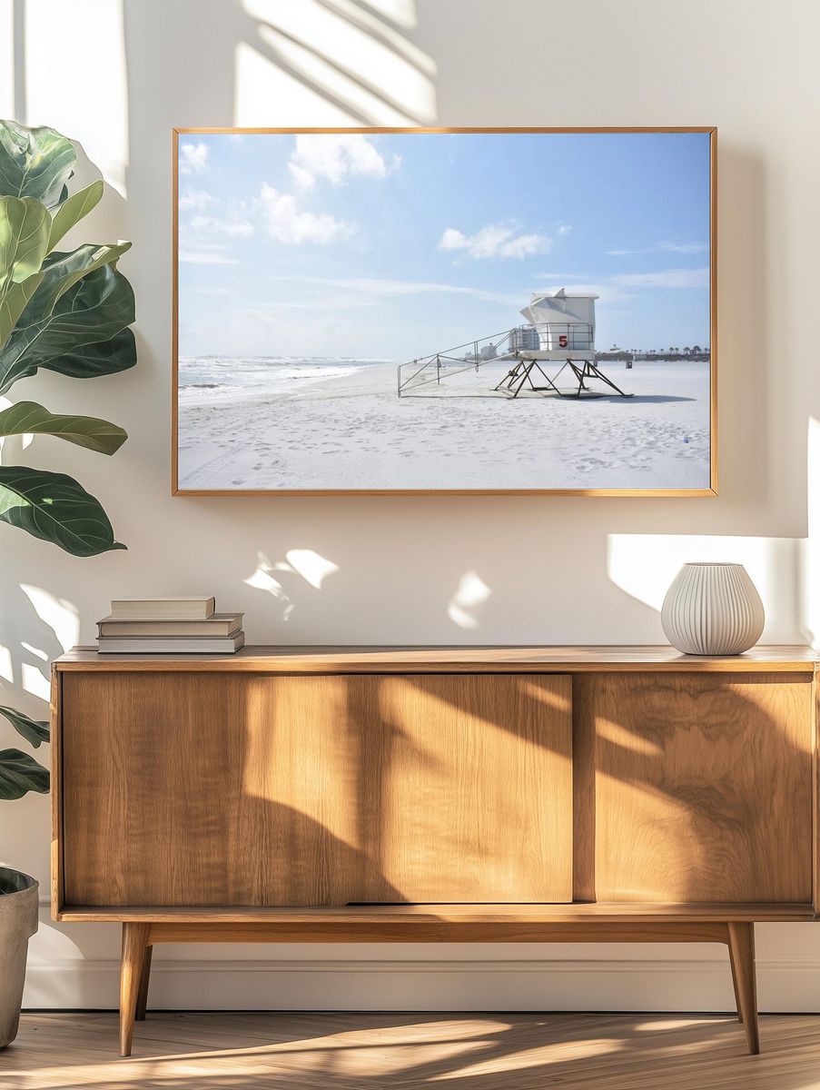 Lifeguard Tower at the Beach — Photography Print. — room view 3