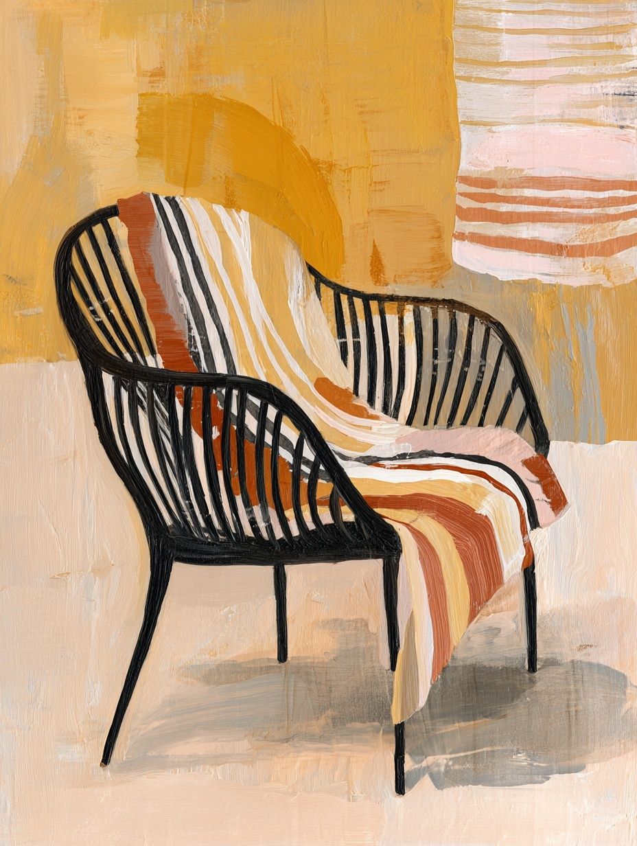 Stylish Chair — Bohemian Print. poster detail