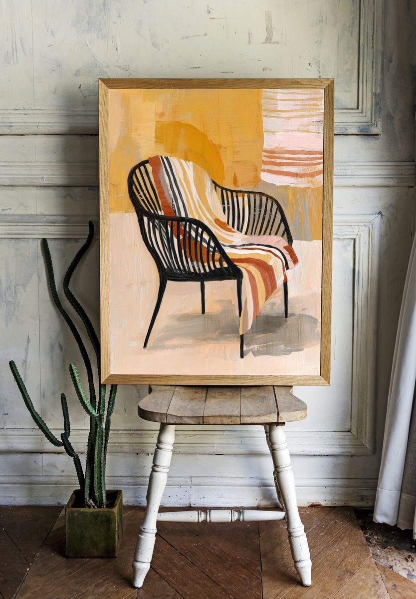 Stylish Chair — Bohemian Print room preview