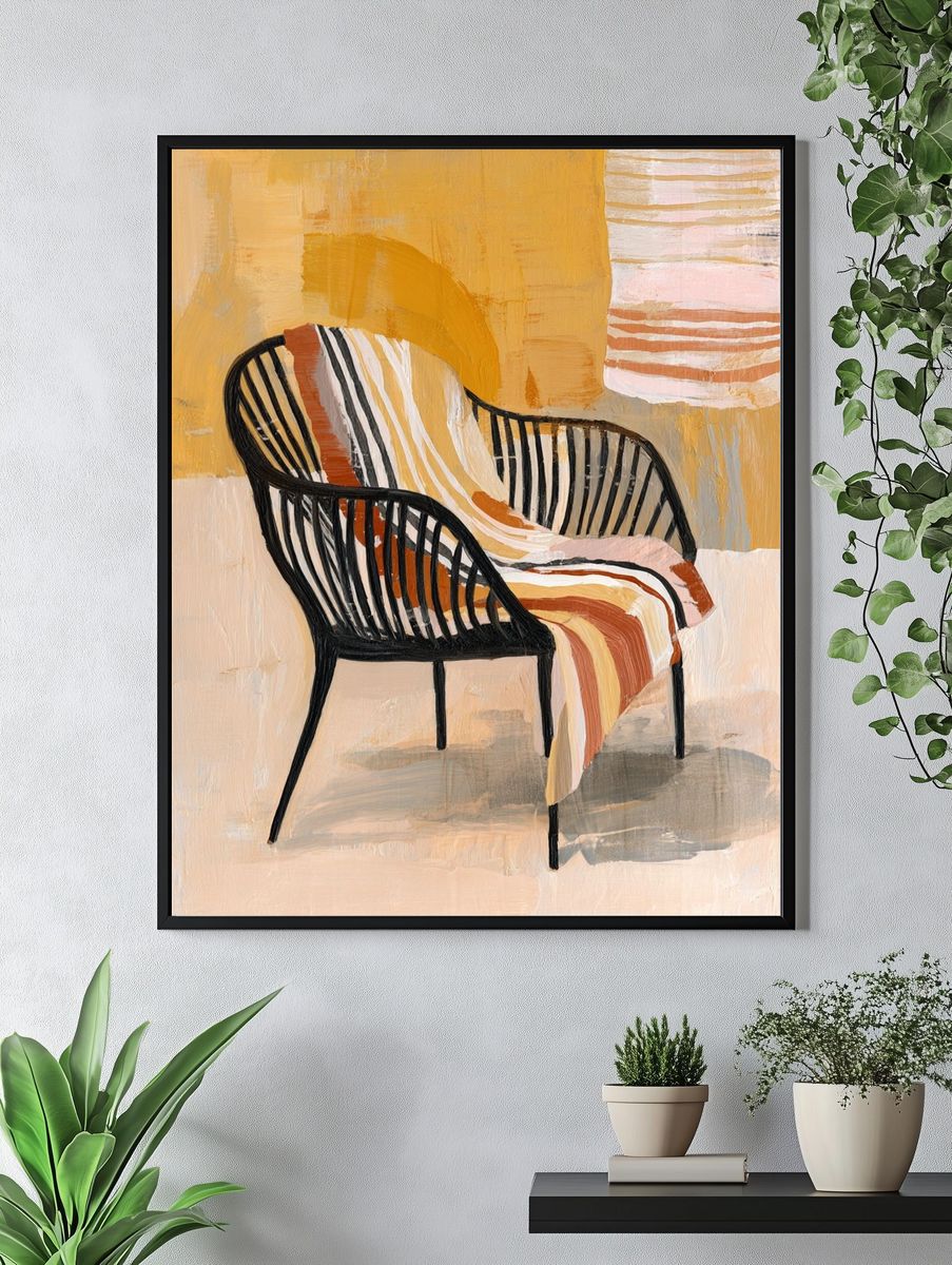 Stylish Chair — Bohemian Print. — room view 4