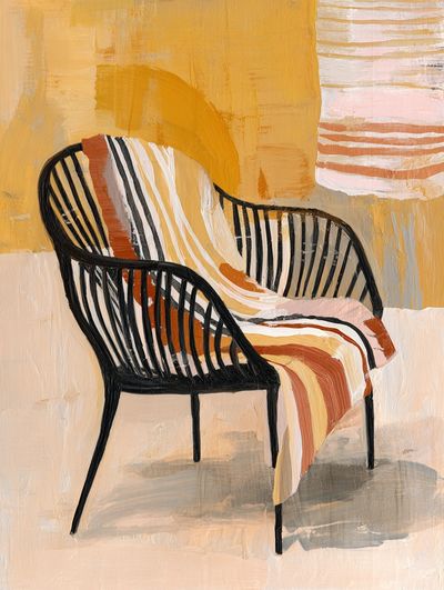 Stylish Chair — Bohemian Print. poster
