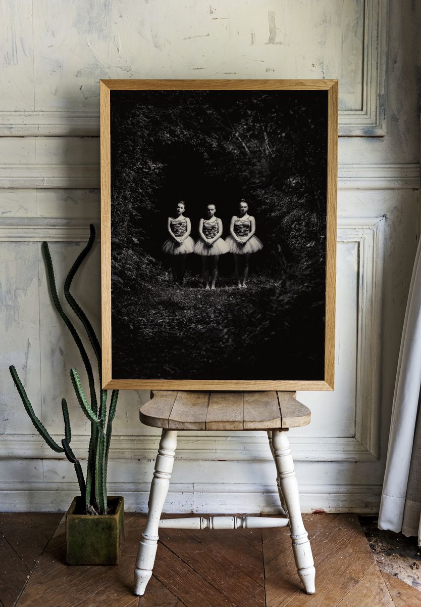 Ballet Dancers in the Forest — Fine Art Print. — room view 1