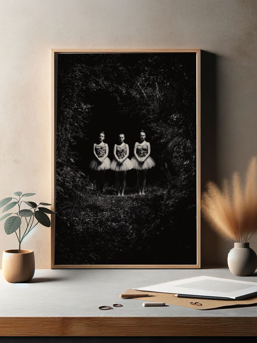 Ballet Dancers in the Forest — Fine Art Print. — room view 2