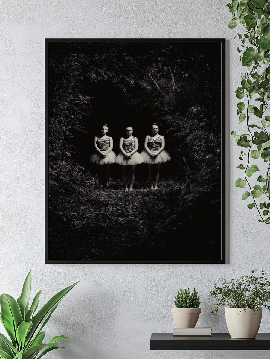 Ballet Dancers in the Forest — Fine Art Print. — room view 4