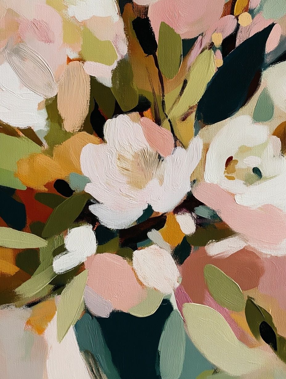 Abstract Floral Bouquet Print. poster — botanical art