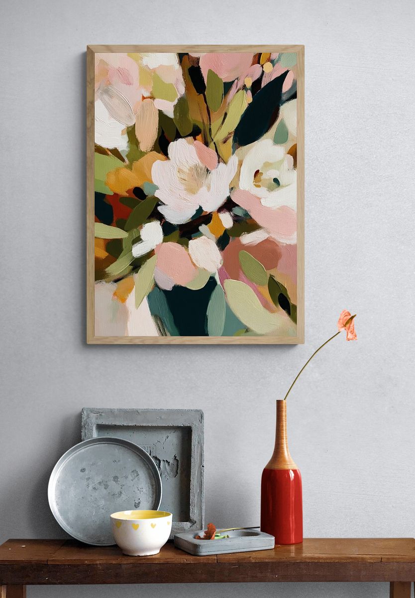 Abstract Floral Bouquet Print. — room view 3
