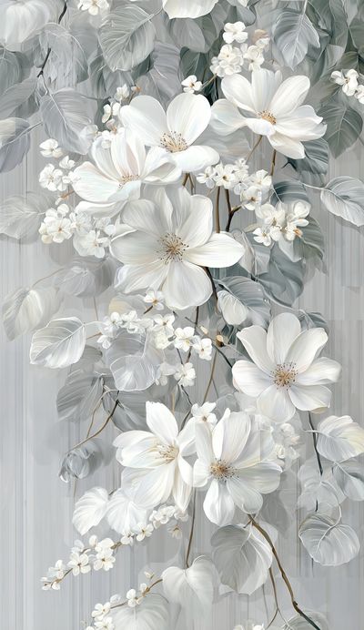White Floral Elegance Poster. poster