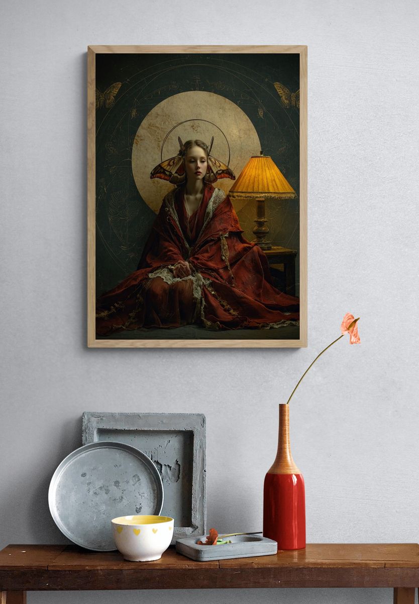 Butterfly Maiden — Fine Art Print. — room view 3