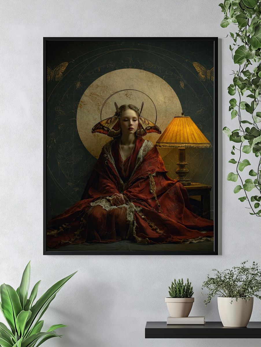Butterfly Maiden — Fine Art Print. — room view 4