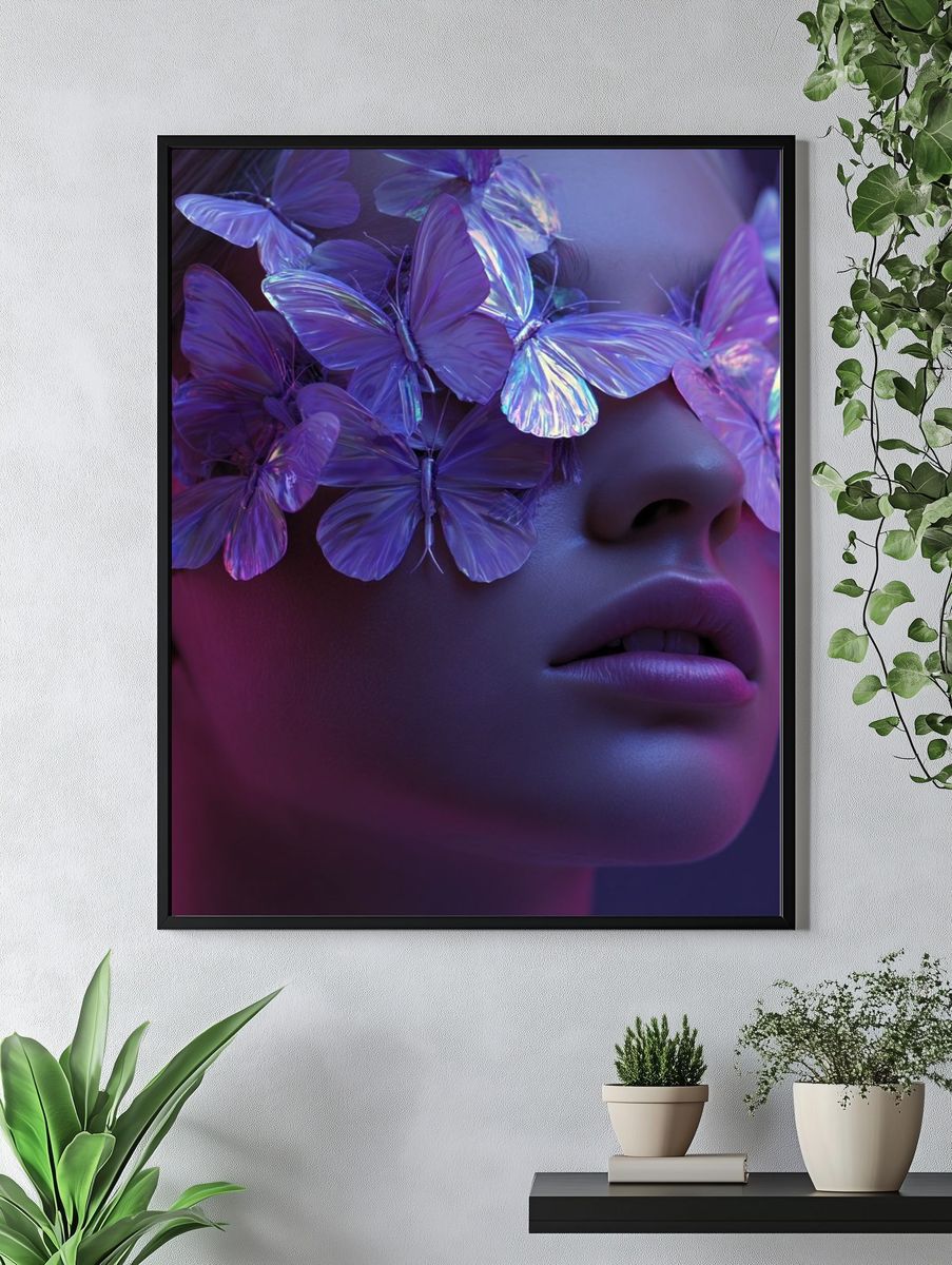 Butterfly Veil Portrait Print. — room view 4