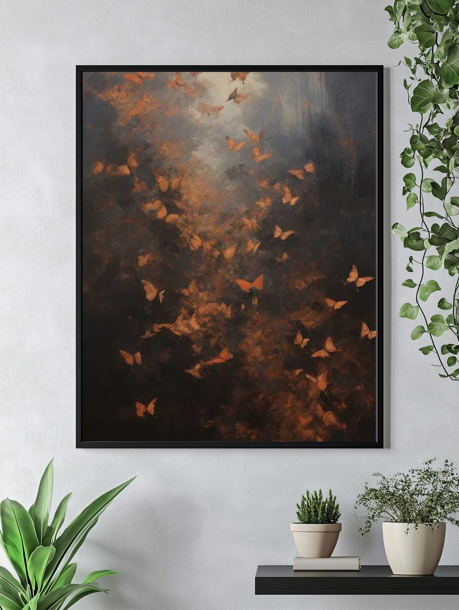 Butterflies in Flight — Fine Art Print. — room view 4