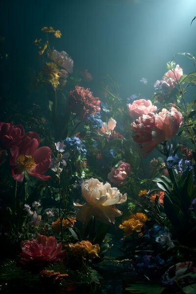 Underwater Floral Fantasy Poster. poster print