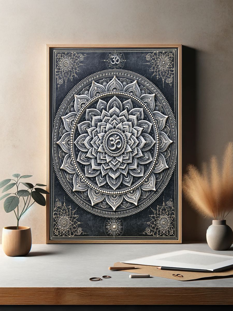 Om Mandala Bohemian Print. — room view 2