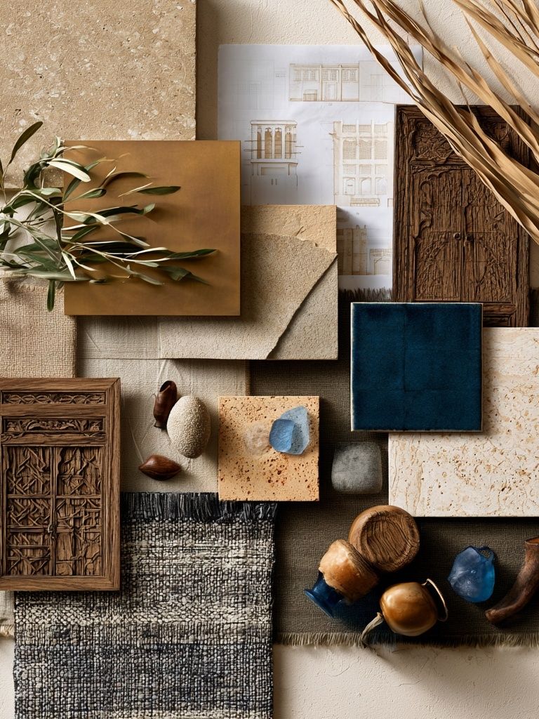 Boho Texture Collage Poster. poster — bohemian art