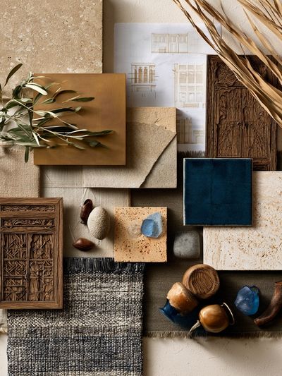 Boho Texture Collage Poster.