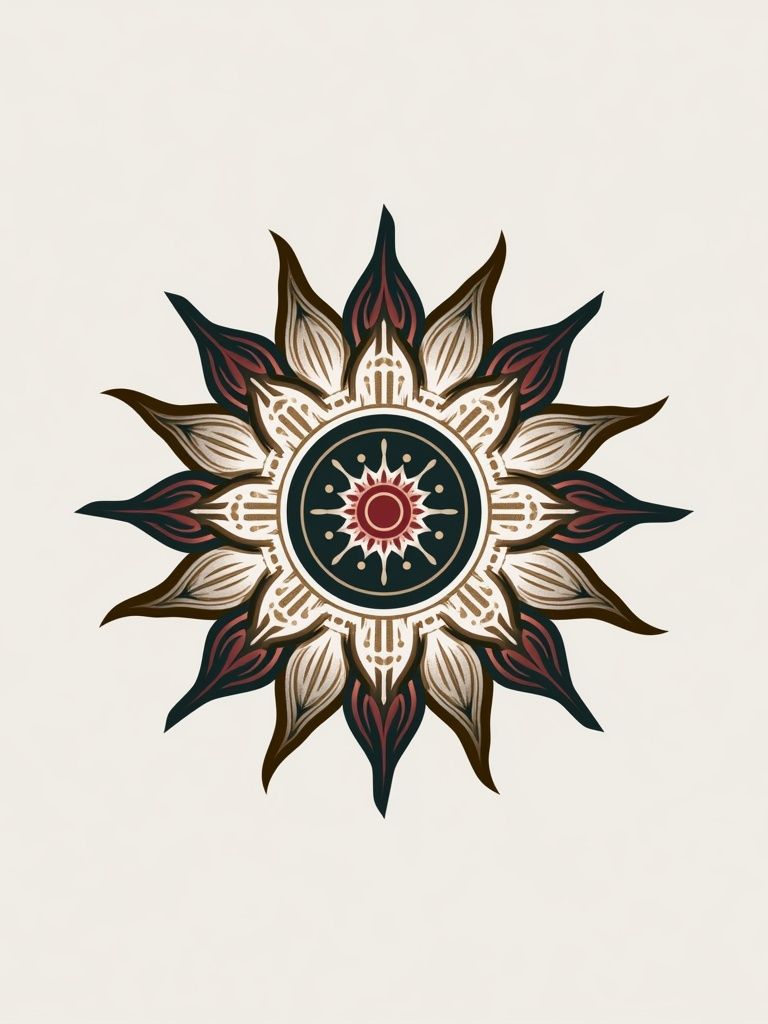 Mandala Sunburst Bohemian Poster. poster — bohemian art