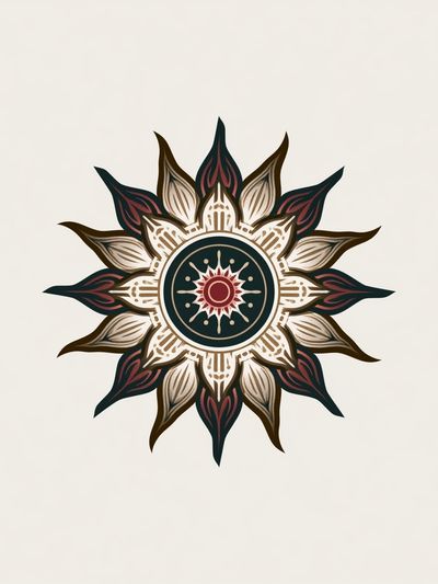 Mandala Sunburst Bohemian Poster.