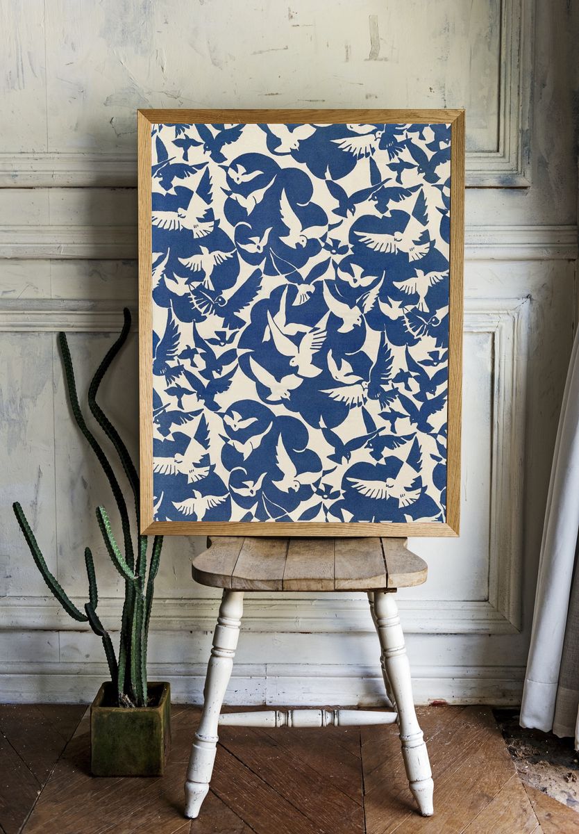 Birds in Flight — Illustration Print. — room view 1