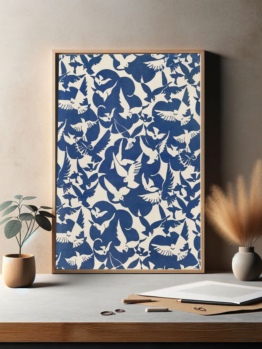 Birds in Flight — Illustration Print. — room view 2