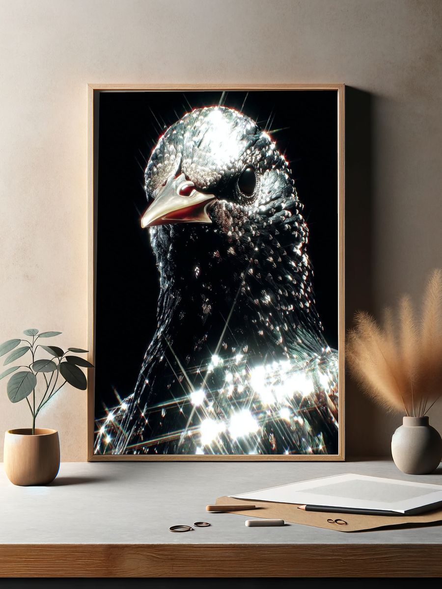 Shimmering Starling — Photography Print. — room view 2