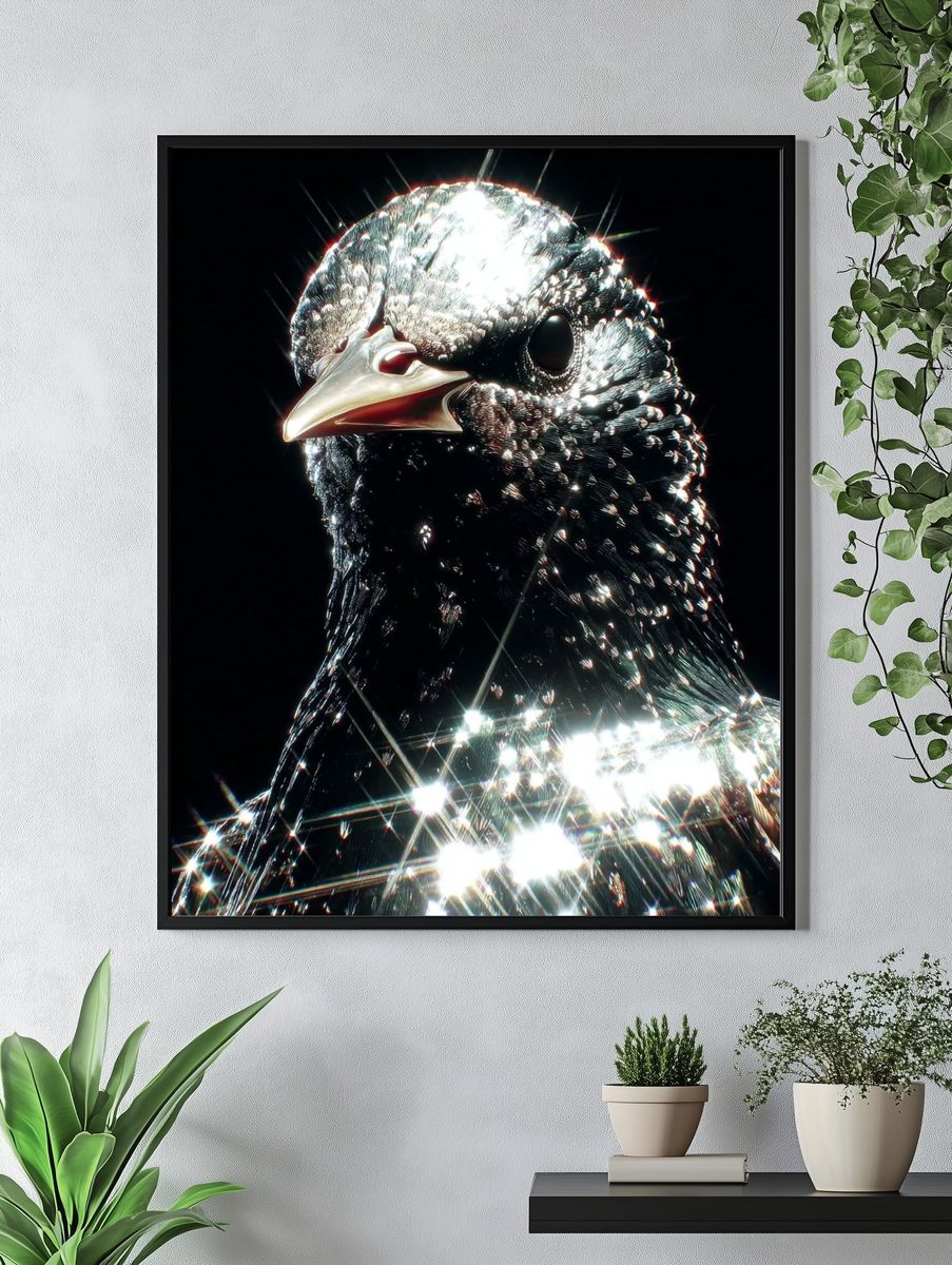 Shimmering Starling — Photography Print. — room view 4
